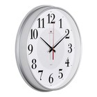 Часы настенные, интерьерные "Ромбы", бесшумные, d-29 см, серебро - Фото 3