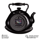 Часы настенные интерьерные для кухни "Чайник", бесшумные, 27 х 28.5 см, черные, АА - Фото 4