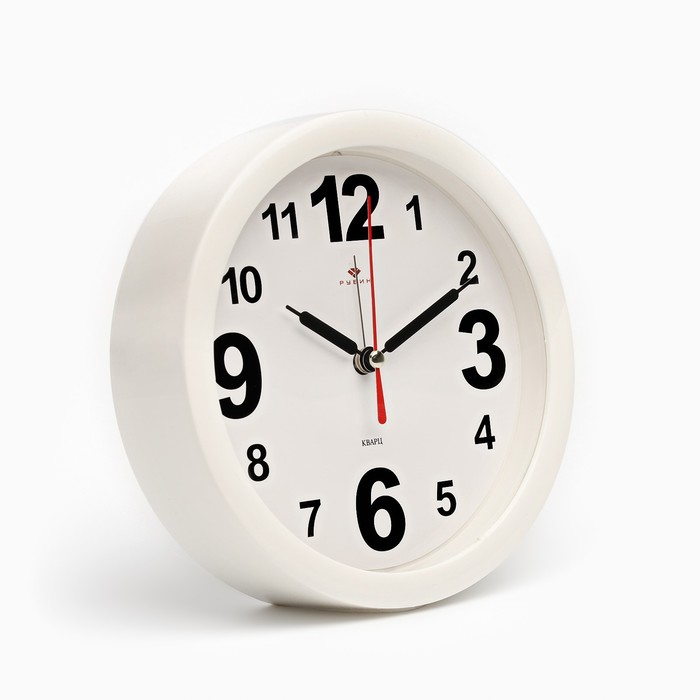 Часы - будильник настольные "Классика", дискретный ход, циферблат 15 см, 16.5 х 16.5 см, АА - Фото 1