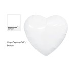 Шар фольгированный 36" «Сердце белое», инд. упаковка - фото 8182732