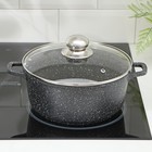 Кастрюля Доляна «Элит», 3.3 л, d=22 см, h=10 см, литые ручки, антипригарное покрытие, литой алюминий, чёрная - Фото 11