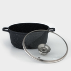 Кастрюля Доляна «Элит», 3.3 л, d=22 см, h=10 см, литые ручки, антипригарное покрытие, литой алюминий, чёрная - Фото 5