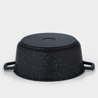 Кастрюля Доляна «Элит», 3.3 л, d=22 см, h=10 см, литые ручки, антипригарное покрытие, литой алюминий, чёрная - Фото 9