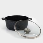 Кастрюля Доляна «Элит», 5.7 л, d=26 см, h=12 см, литые ручки, антипригарное покрытие, литой алюминий, чёрная - Фото 5