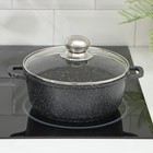 Кастрюля Доляна «Элит», 2 л, d=20 см, h=9 см, литые ручки, антипригарное покрытие, литой алюминий, чёрная - Фото 11