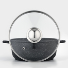 Кастрюля Доляна «Элит», 2 л, d=20 см, h=9 см, литые ручки, антипригарное покрытие, литой алюминий, чёрная - Фото 4