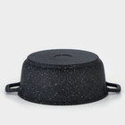 Кастрюля Доляна «Элит», 2 л, d=20 см, h=9 см, литые ручки, антипригарное покрытие, литой алюминий, чёрная - Фото 9