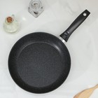 Сковорода Доляна «Элит», d=26 см, литой алюминий, стеклянная крышка, антипригарное покрытие - фото 24253516