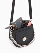 Сумка женская мессенджер TEXTURA на клапане, 17×10×18 см, чёрная - Фото 5