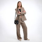 Сумка женская мессенджер TEXTURA на клапане, 17×10×18 см, чёрная - Фото 9