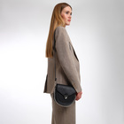 Сумка женская мессенджер TEXTURA на клапане, 17×10×18 см, чёрная - Фото 2