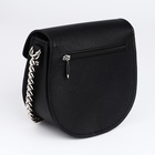 Сумка женская мессенджер TEXTURA на клапане, 17×10×18 см, чёрная - Фото 4