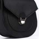 Сумка женская мессенджер TEXTURA на клапане, 17×10×18 см, чёрная - Фото 6