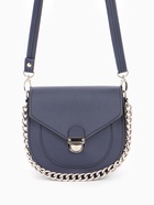 Сумка женская мессенджер TEXTURA на клапане, 17×10×18 см, синяя - Фото 7