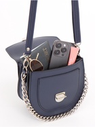 Сумка женская мессенджер TEXTURA на клапане, 17×10×18 см, синяя 9766116