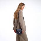 Сумка женская мессенджер TEXTURA на клапане, 17×10×18 см, синяя - Фото 2