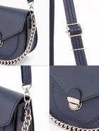 Сумка женская мессенджер TEXTURA на клапане, 17×10×18 см, синяя - Фото 6