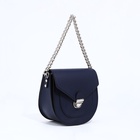 Сумка женская мессенджер TEXTURA на клапане, 17×10×18 см, синяя - Фото 5