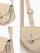 Сумка женская мессенджер TEXTURA на клапане, 17×10×18 см, бежевая - Фото 8