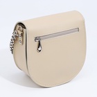 Сумка женская мессенджер TEXTURA на клапане, 17×10×18 см, бежевая - Фото 5