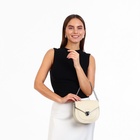 Сумка женская мессенджер TEXTURA на клапане, 17×10×18 см, бежевая - Фото 8