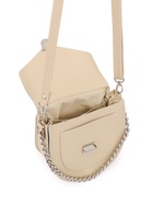 Сумка женская мессенджер TEXTURA на клапане, 17×10×18 см, бежевая - Фото 10