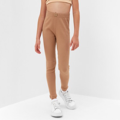 Лосины для девочки MINAKU, светло-бежевые, рост 128 см