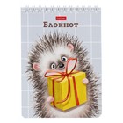 Блокнот А6, 40 листов на гребне "Хорошо быть ёжиком",обложка мелованный картон,УФ-лак, блок 65 г/м²,МИКС 9878501