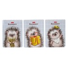 Блокнот А6, 40 листов на гребне "Хорошо быть ёжиком",обложка мелованный картон,УФ-лак, блок 65 г/м²,МИКС 9878501