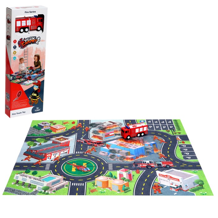 Игровой набор «Город», с ковриком и машинкой