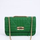 Сумка женская мессенджер на клапане, 18×7×13 см, зелёная - Фото 8