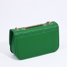 Сумка женская мессенджер на клапане, 18×7×13 см, зелёная - Фото 7