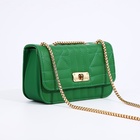 Сумка женская мессенджер на клапане, 18×7×13 см, зелёная - Фото 6