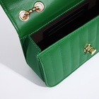 Сумка женская мессенджер на клапане, 18×7×13 см, зелёная - Фото 4