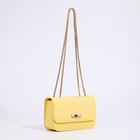 Сумка женская мессенджер на клапане, 18×7×13 см, жёлтая - Фото 9