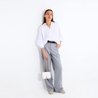 Сумка женская мессенджер на клапане, 18×7×13 см, со стёжкой, белая - Фото 2