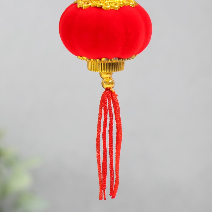 Сувенир текстиль, пластик "Китайский фонарик"  d=3,8 см