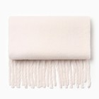 Шарф зимний объемный с кистями MINAKU 210*38+18 см цвет молочный 9630161