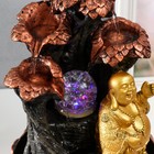 Фонтан настольный с подсветкой "Золотой хотей у дерева с фонтаном" 20,5х20,5х30 см - Фото 5