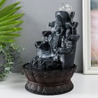 Фонтан настольный с подсветкой «Шива с коброй сидит под фонтаном», от сети, серый, 20.5×20.5×30 см - Фото 3