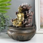 Фонтан настольный с подсветкой "Будда у фонтана с лотосом" 16х16х21 см - Фото 3