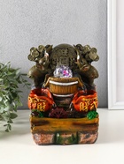 Фонтан настольный с подсветкой «Два слона с китайской монетой», 12×15×21 см - Фото 2