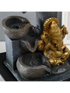 Фонтан настольный с подсветкой «Золотой Ганеша у каменного фонтана», от сети, 20.5×20.5×26 см 9683162