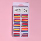 Накладные ногти «Цветной фейерверк», 100 шт, форма балерина, в контейнере, разноцветные - фото 7210991