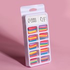 Накладные ногти «Цветной фейерверк», 100 шт, форма балерина, в контейнере, разноцветные - фото 7210990
