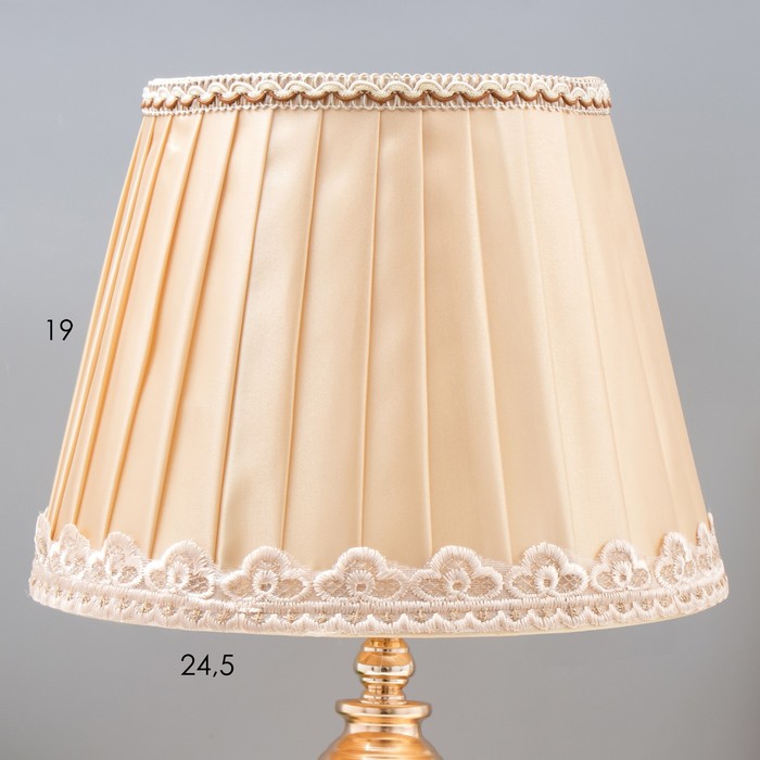 Лампа настольная с подсветкой "Меланж" 1x60Вт E27 золото 25х25х43 см RISALUX - фото 1926769318