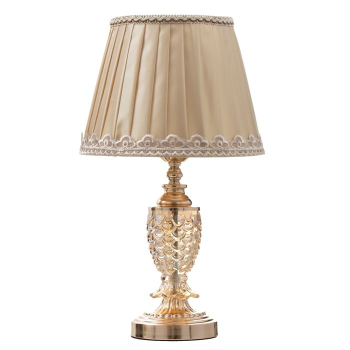 Лампа настольная с подсветкой "Меланж" 1x60Вт E27 золото 25х25х43 см RISALUX - фото 1926769321