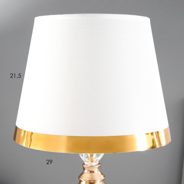Лампа настольная с подсветкой "Муза" 1x60Вт E27 золото 28х28х45 см RISALUX - фото 1907796032