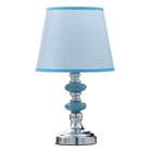 Лампа настольная "Аквамарин" 1x60Вт E27 синий 22х22х42 см RISALUX - Фото 6