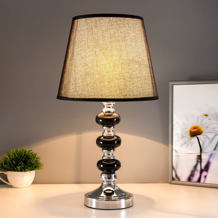 Лампа настольная "Эмбер" 1x60Вт E27 черный 25х25х46 см RISALUX - фото 1907796042